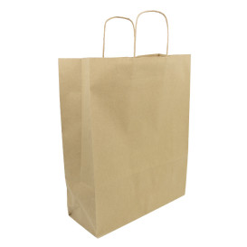 Sac en papier avec Anses Kraft 100g/m² 32+12x40cm (25 Utés)