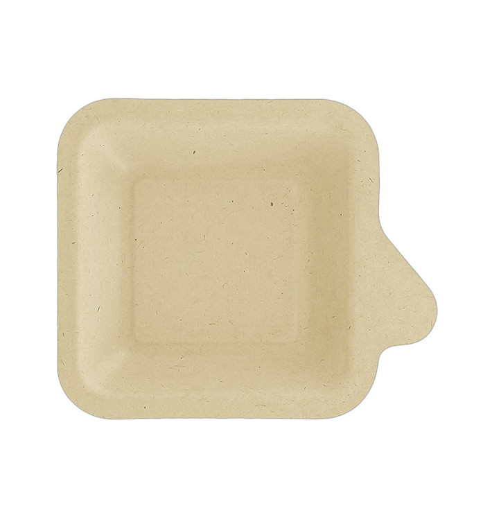 Assiette Languette Canne à Sucre Naturel 11x11cm (1000 Utés) Assiette Languette Canne à Sucre Naturel 11x11cm (1000 Utés)