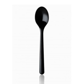 Plastic lepel premium zwart 18,5cm 