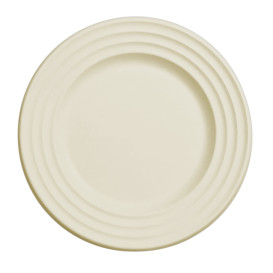 Assiette Canne à Sucre Premium Wave Naturel Ø18cm (50 Unités)