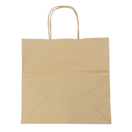 Sac en papier Kraft Hawanna avec Anses 100g/m² 28x16x27cm (250 Utés)