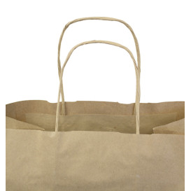 Sac en papier Kraft Hawanna avec Anses 100g/m² 28x16x27cm (250 Utés)