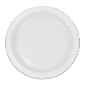 Assiette Plate Réutilisable Economique PS Blanc Ø17cm (450 Utés)