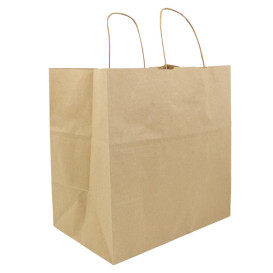 Sac en papier Kraft Hawanna avec Anses 100g/m² 32x20x32cm (200 Utés)