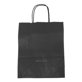 Sac en papier SOS Noir avec Anses 100g/m² 25+11x31cm (250 Utés)