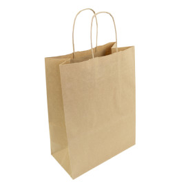 Sac en papier Hawanna avec Anses KRAFT 100g/m² 24x12x31cm (250 Utés)
