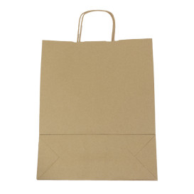 Sac en papier avec Anses Kraft 100g/m² 32+12x40cm (25 Utés)