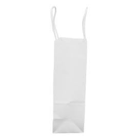 Sac en papier Blanc avec Anses Kraft 100g/m² 18+8x24cm (300 Utés)