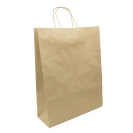 Sac en papier Hawanna avec Anses KRAFT 100g/m² 32x12x41cm (50 Utés)