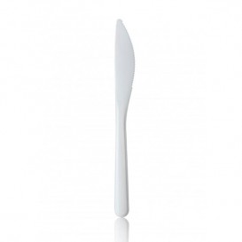 Couteau Plastique Premium Blanc 185mm (50 Unités)