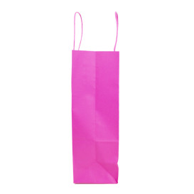 Papieren zak met handgrepen fuchsia 100g/m² 25+11x31cm (200 stuks)