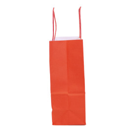 Sac en Papier Kraft Rouge avec Anses 100g/m² 22+9x23cm (25 Utés)