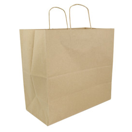 Sac en papier Kraft Marron avec Anses 100g/m² 35+18x34cm (250 Utés)