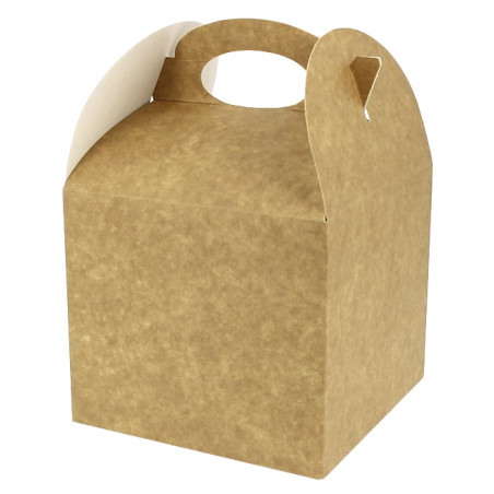 Boîte à Menu Kraft 131x131x115mm (25 Utés)