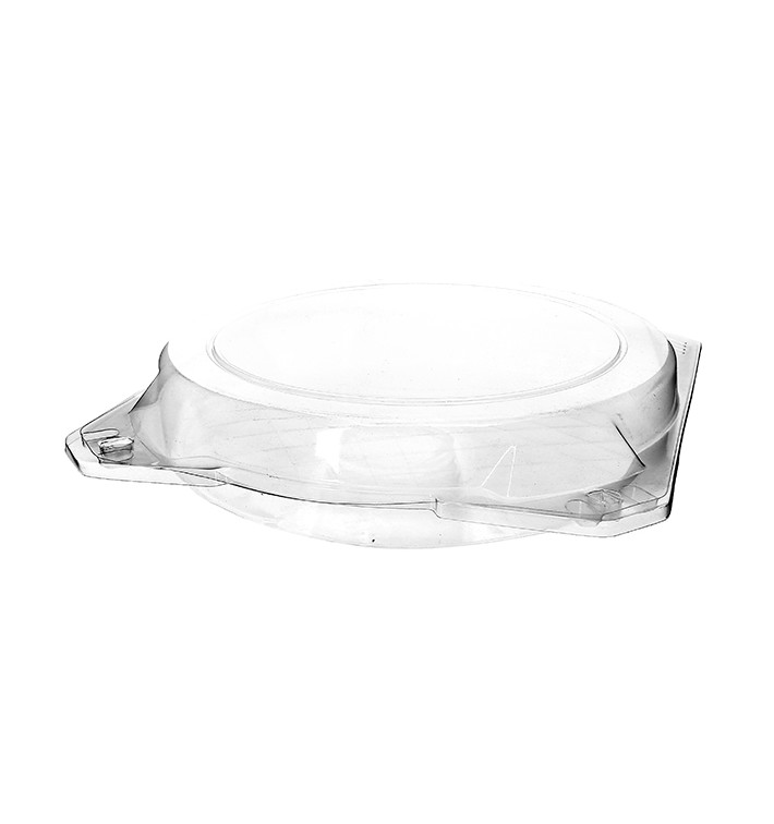 Plastic scharnierende bakkerij Container PET Ø23x5cm (23 stuks) Plastic scharnierende bakkerij Container PET Ø23x5cm (23 stuks)