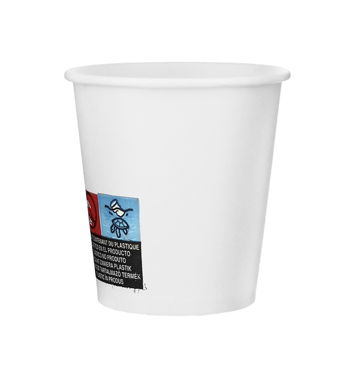Papieren beker 3 Oz/100ml wit Ø5,8cm (1.500 stuks) Papieren beker 3 Oz/100ml wit Ø5,8cm (1.500 stuks)