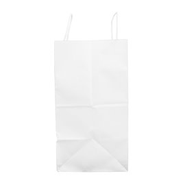 Sac en papier Kraft Blanc avec Anses 100g/m² 35+18x34cm (250 Utés)