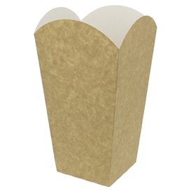 Paper Popcorn Box Large Size Kraft 150g 8,7x13x20,3cm (25 Units)