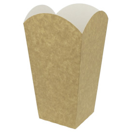 Paper Popcorn Box Large Size Kraft 150g 8,7x13x20,3cm (25 Units)