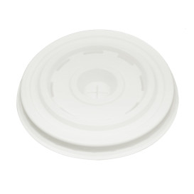 Plastic PS Deksel met rietsleuf voor beker Ø7,3cm (100 stuks)