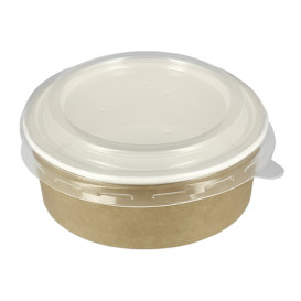 Pot en Carton Kraft avec couvercle PP 19 Oz/550ml (250 Utés)