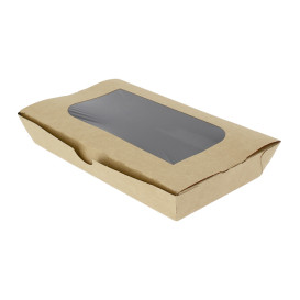 Papieren take-out Container "Premium" 21x13x3,5cm 730ml (25 stuks)