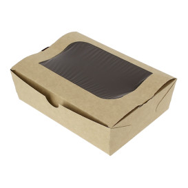 Boîte Carton avec Fenêtre 18x12,7x5,5cm 1000ml (25 Utés)