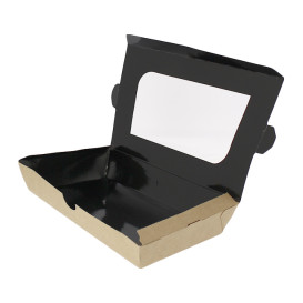 Papieren take-out Container "Premium" 19x10x3,5cm 480ml (400 stuks)
