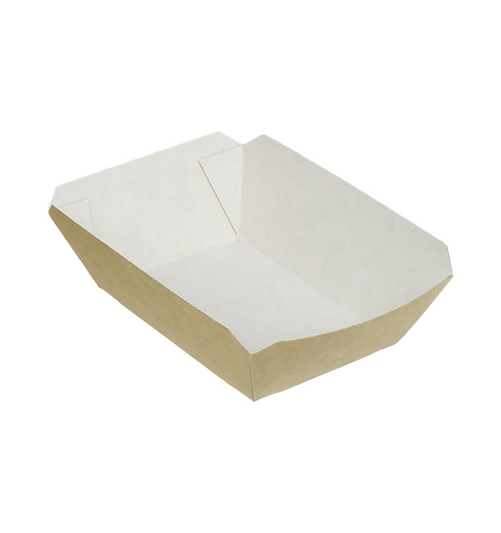 Kartonnen Snackbakjes kraft 250ml 9,6x6,5x4,2cm (1000 stuks) Kartonnen Snackbakjes kraft 250ml 9,6x6,5x4,2cm (1000 stuks)