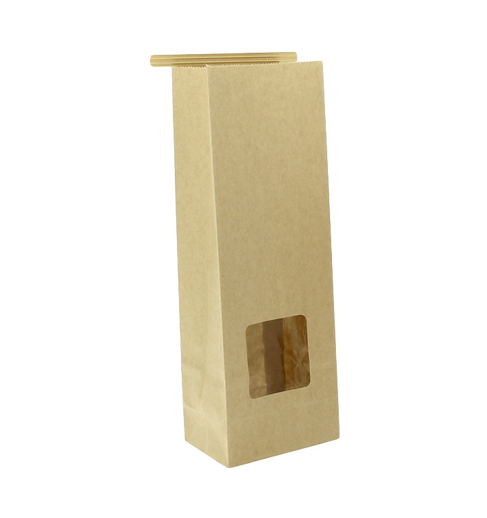 Sac SOS Kraft avec fermeture et fenêtre 9+6x26cm (1000 Utés) Sac SOS Kraft avec fermeture et fenêtre 9+6x26cm (1000 Utés)