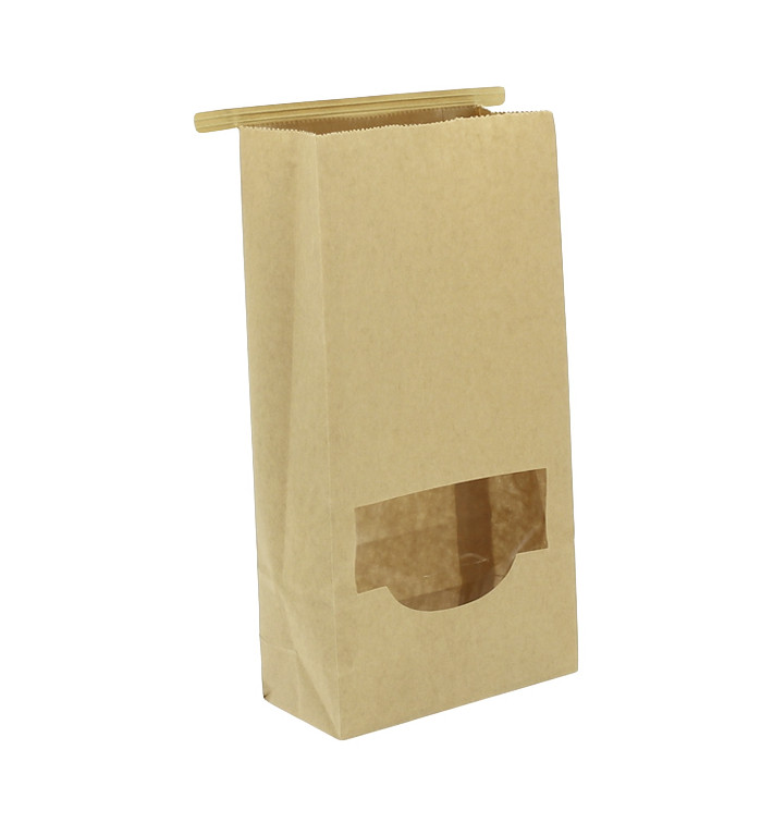 Sac SOS Kraft avec fermeture et fenêtre 12+6x23,5cm (50 Utés) Sac SOS Kraft avec fermeture et fenêtre 12+6x23,5cm (50 Utés)