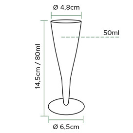 Flûte à Champagne 2 pièces 80ml (500 Utés)