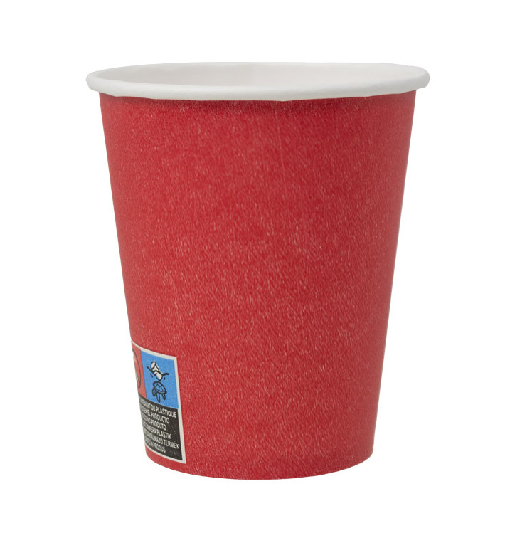 Plastic-Vrije Papieren Beker 9 Oz/250ml "Colors" Rood Ø8,0cm (20 stuks) Plastic-Vrije Papieren Beker 9 Oz/250ml "Colors" Rood Ø8,0cm (20 stuks)