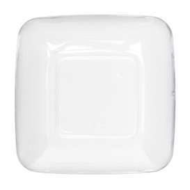 Plastic PS proefschotel transparant 6x6x1 cm (200 stuks)