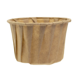 Geplooide Kraft papieren souffle beker 120ml (250 stuks) 