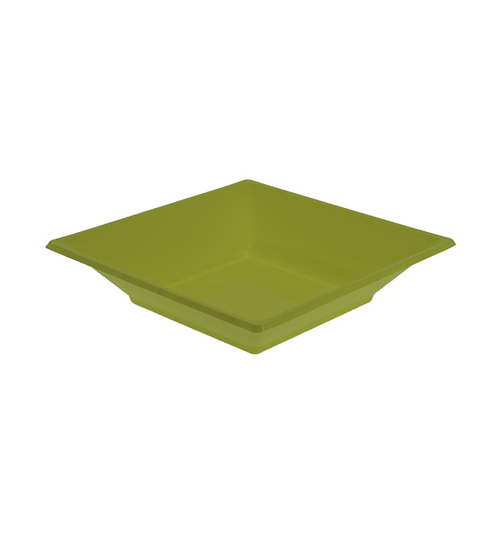 Assiette Plastique Creuse Carrée Pistache 170mm (5 Unités) Assiette Plastique Creuse Carrée Pistache 170mm (5 Unités)