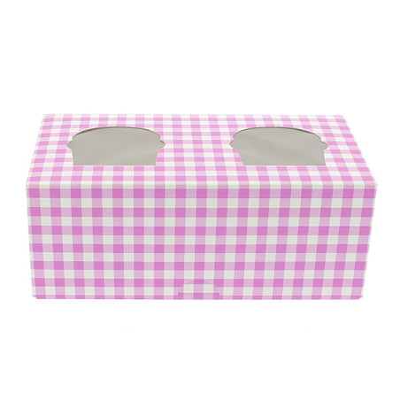 Papieren Cake vorm zak 2 Slots roze 19,5x10x7,5cm (160 stuks)