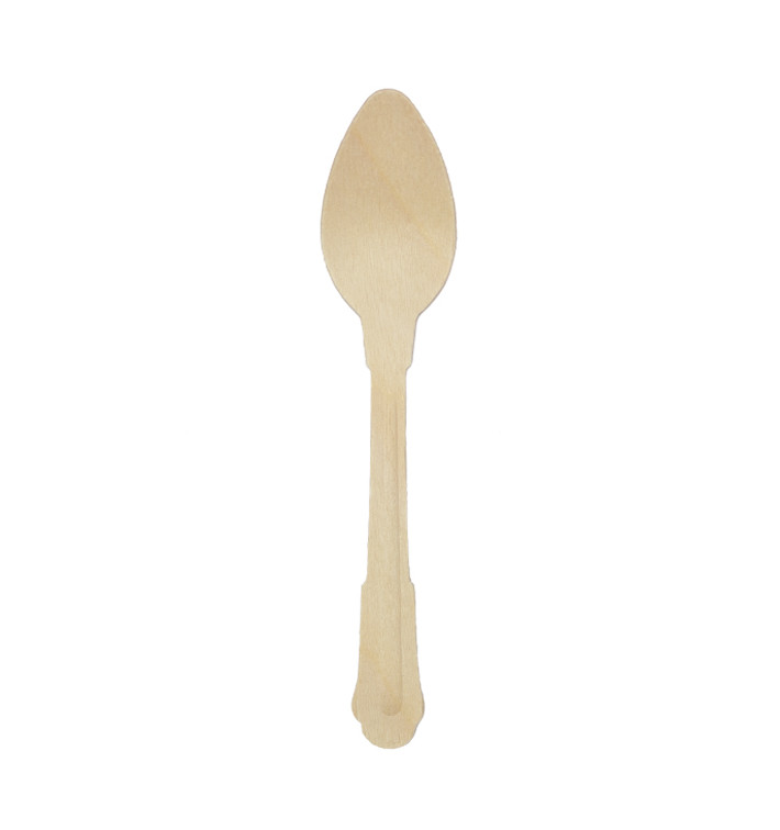 Petite cuillère en bois à café 12cm (100 Unités) Petite cuillère en bois à café 12cm (100 Unités)