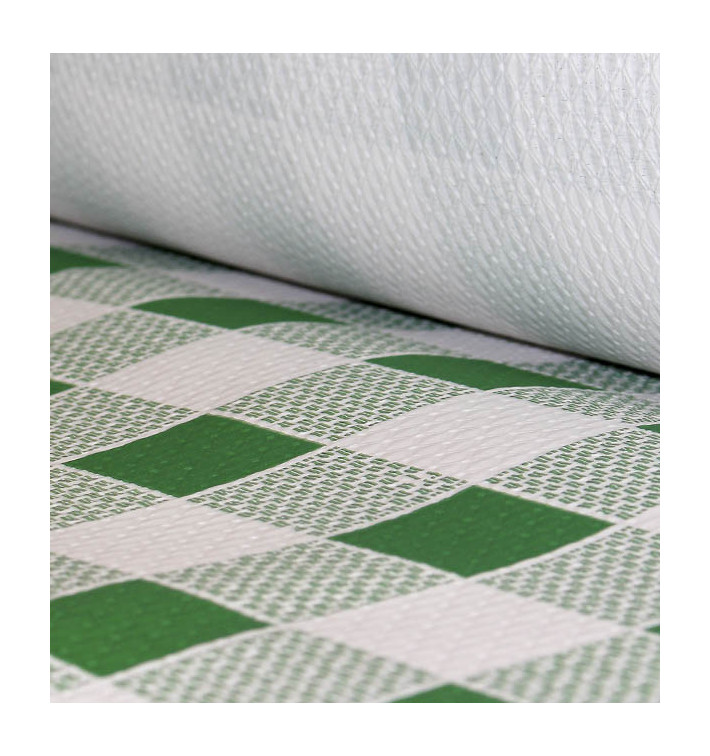 Nappe en papier en Rouleau Carré vert 1x100m 40g (1 Unité) Nappe en papier en Rouleau Carré vert 1x100m 40g (1 Unité)