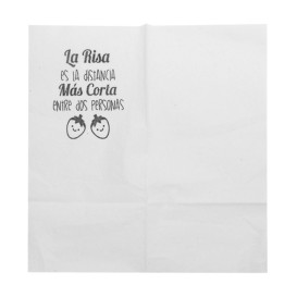 Serviette en Papier SNACK Blanc 17x17cm (200 Unités)