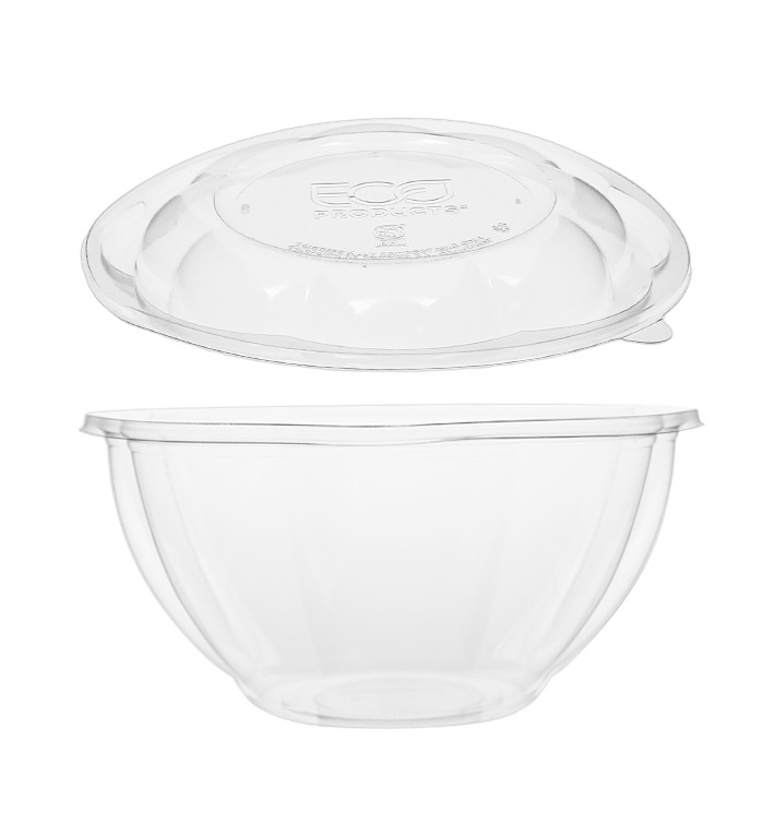 Saladier avec couvercle PLA 940ml (50 Utés) Saladier avec couvercle PLA 940ml (50 Utés)