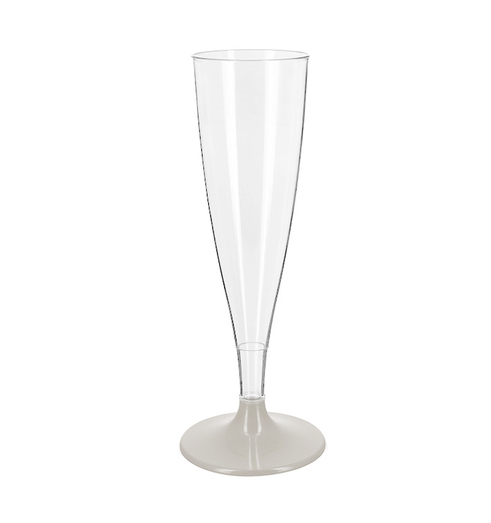 Herbruikbare Plastic Stam Fluitglas Mousserende Wijn Grijs 140ml 2P (6 stuks) Herbruikbare Plastic Stam Fluitglas Mousserende Wijn Grijs 140ml 2P (6 stuks)