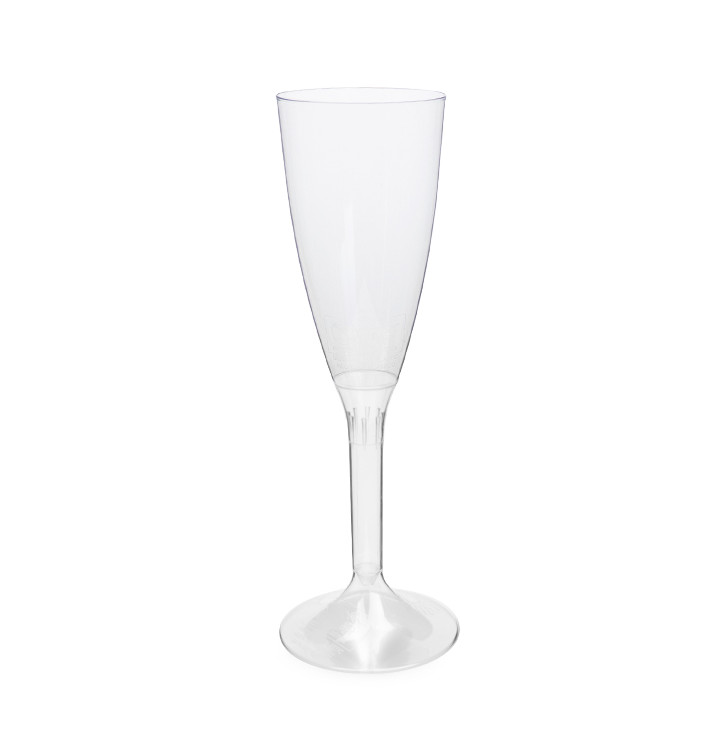 Plastic stam fluitglas Mousserende Wijn transparant 120ml 2P (20 stuks) Plastic stam fluitglas Mousserende Wijn transparant 120ml 2P (20 stuks)