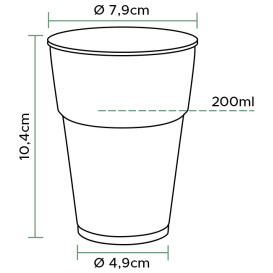 Gobelet à Bière PS 200ml Dur Transparent (1.000 Unités)