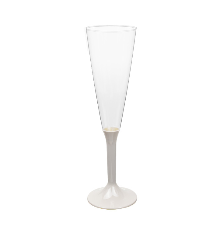 Flûte Champagne Plastique Pied Beige 160ml 2P (20 Utés) Flûte Champagne Plastique Pied Beige 160ml 2P (20 Utés)