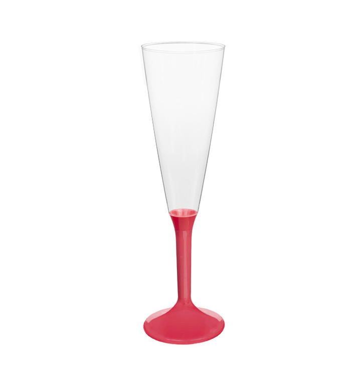 Plastic stam fluitglas Mousserende Wijn Koraal 160ml 2P (20 stuks) Plastic stam fluitglas Mousserende Wijn Koraal 160ml 2P (20 stuks)