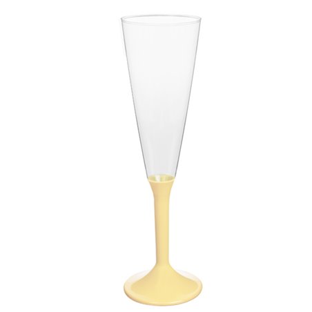Flûte à Champagne Réutilisable PS Pied Crème 160ml 2pcs (20 Utés)