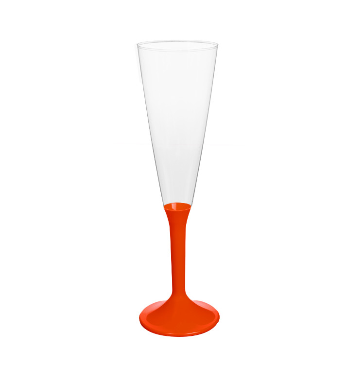 Plastic stam fluitglas Mousserende Wijn rood 160ml 2P (200 stuks) Plastic stam fluitglas Mousserende Wijn rood 160ml 2P (200 stuks)