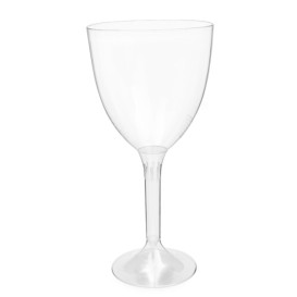 Verre en Plastique Vin Pied Transparent 300ml 2P (200 Utés)