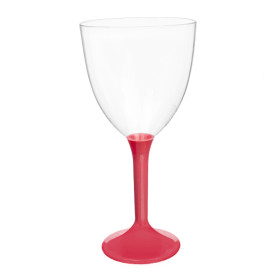 Verre en Plastique Vin Pied Coral 300ml (20 Utés)